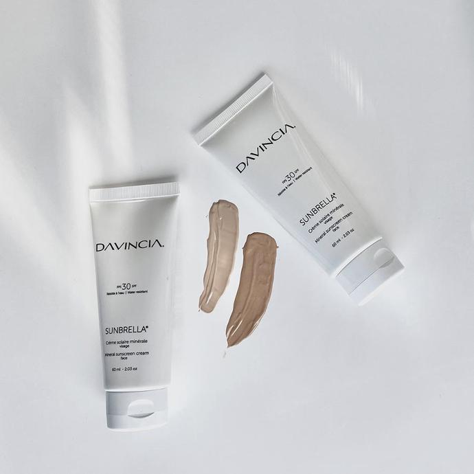 Une crème solaire minérale ou chimique choisissez la minérale de Davincia Une crème solaire minérale québécoise et naturelle